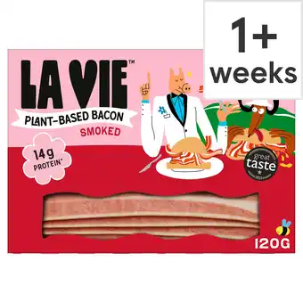 Tesco La Vie Plant-Based Smoked Bacon 120g offer