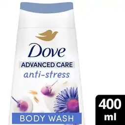 Tesco Dove Anti-Stress 24hr Advanced Care Body Wash Shower Gel Chamomile & Oat Milk 400ml offer