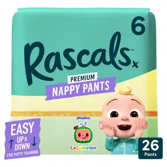 Tesco Rascals Premium CoComelon Nappy Pants, Size 6 | 26 Pack offer