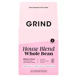 Tesco Grind, House Blend Whole Bean Coffee, 200 grams offer