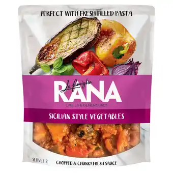 Tesco La Famiglia Rana Sicilian Style Vegetables Fresh Sauce 200g offer