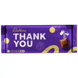 Tesco Cadbury Dairy Milk Thank You Chocolate Bar 360g offer