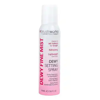 Tesco Brushworks Dewy Fine Mist Setting Spray 150ml offer