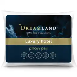 Tesco Dreamland Luxury Hotel Bed Pillows, 2 Pack offer