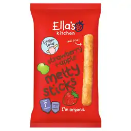 Tesco Ella's Kitchen Organic Melty Sticks Strawberry & Apple 7m+ 16g offer