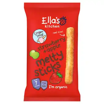 Tesco Ella's Kitchen Organic Melty Sticks Strawberry & Apple 7m+ 16g offer