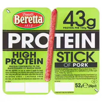 Tesco Beretta Pork Protein Sticks 52g offer