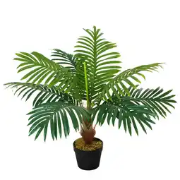 Tesco Outsunny 60cm/2FT Artificial Palm Tree Fake Plant in Pot offer