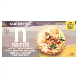 Tesco Nairn's Gluten Free Cracked Black Pepper Wholegrain Cracker 137g offer