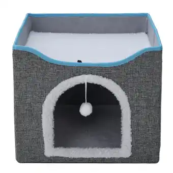 Tesco Living and Home Foldable Cat Bed House with Scratching Pad - Dark Grey offer