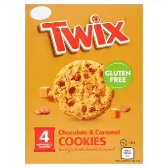 Tesco Twix Gluten Free Chocolate Caramel Cookie Multipack (4x30g) offer