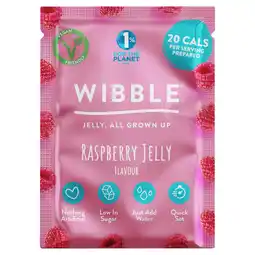 Tesco Wibble Raspberry Vegan Jelly Crystals 57g offer