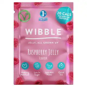 Tesco Wibble Raspberry Vegan Jelly Crystals 57g offer