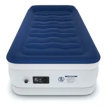 Tesco Single Comfort Plus Air Bed – Navy/White offer