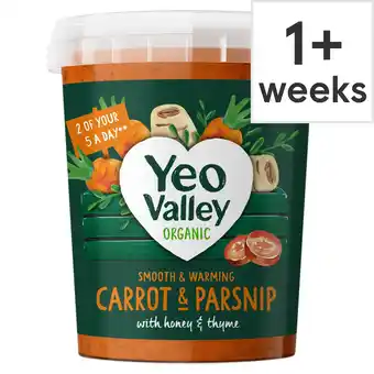 Tesco Yeo Valley Organic Carrot Parsnip Thyme Soup 400G offer