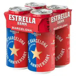 Tesco Estrella Damm Lager 4x440ml offer