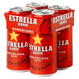 Tesco Estrella Damm Lager 4x440ml offer