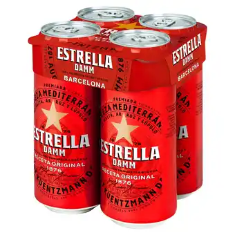 Tesco Estrella Damm Lager 4x440ml offer