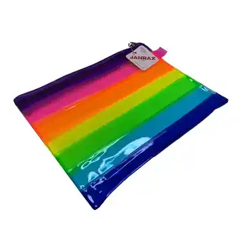 Tesco A5 Rainbow Coloured Rainbow Pencil Case offer