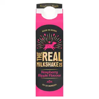 Tesco The Real Milkshake Co. Raspberry Ripple Flavour Milk Drink 1 Litre offer