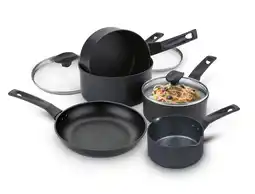 Tesco Prestige 9 X Tougher Non-Stick Frying Pan, Saucepan & Milk Pan Set - 5 Pieces offer