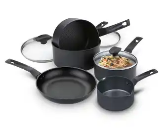 Tesco Prestige 9 X Tougher Non-Stick Frying Pan, Saucepan & Milk Pan Set - 5 Pieces offer