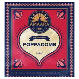 Tesco Amaara Plain Madras Poppadom 200g offer