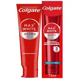 Tesco Colgate Max White Ultra Fresh Pearls Whitening Toothpaste 75ml offer