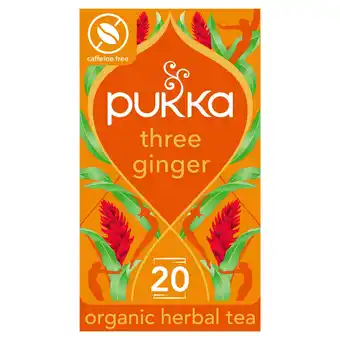 Tesco Pukka Organic Three Ginger 20 Tea Bags 36G offer