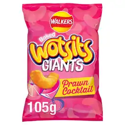 Tesco Walkers Wotsits Giants Prawn Cocktail Sharing Bag Crisps 105g offer