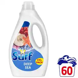 Tesco Surf Deep Sea Liquid Laundry Detergent 60 Washes 1.62L offer