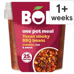 Tesco BOL Texan Smoky BBQ Beans One Pot Meal 450g offer