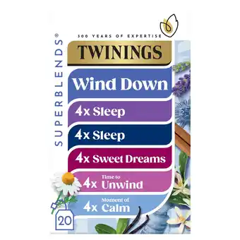 Tesco Twinings Sprbds 20 Wind Down Collection 33.2G offer