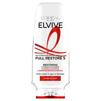 Tesco L'Oreal Elvive Full Restore 5 Conditioner 300Ml offer