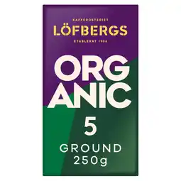 Tesco Lofbergs Organic 100% Arabica Ground Coffee 250g offer