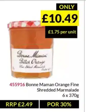 Musgrave MarketPlace Bonne Maman Orange Fine Shredded Marmalade offer