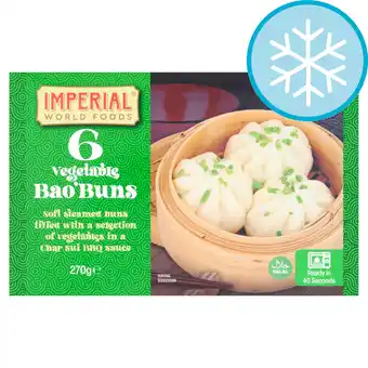 Tesco IMPERIAL 6 VEGETABLE BAO BUNS 270G offer