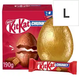 Tesco Kit Kat Chunky Milk Chocolate Large Easter Egg 190G offer