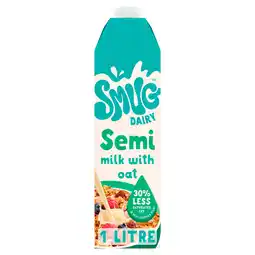 Tesco Smug Blended Oat & Dairy Semi Skimmed Milk 1Litre offer