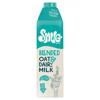 Tesco Smug Blended Oat & Dairy Semi Skimmed Milk 1Litre offer