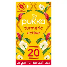 Tesco Pukka Organic Turmeric Active 20 Tea Bags 36G offer