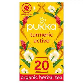 Tesco Pukka Organic Turmeric Active 20 Tea Bags 36G offer