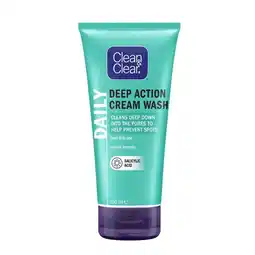 Tesco Clean & Clear Deep Action Cream Face Wash and Cleanser 150ml offer