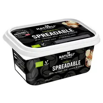 Tesco Naturli Organic Dairy Free Vegan Spreadable Butter Alternative 450g offer