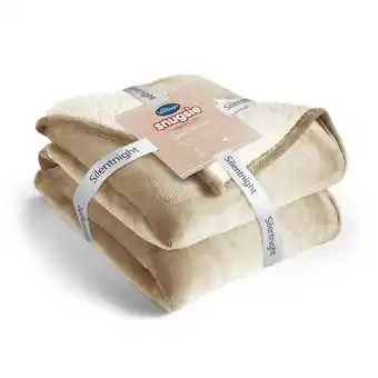 Tesco Silentnight Snugsie Giant Blanket, Sherpa Fleece Lined, Natural, 240 x 180 cm offer