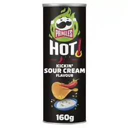 Tesco Pringles Hot Kickin' Sour Cream Flavour Crisps 160g offer