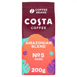 Tesco Costa Amazonian Blend Whole Coffee Beans 200G offer
