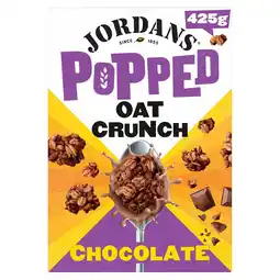 Tesco Jordans Popped Oat Crunch Chocolate Cereal 425g offer