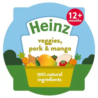 Tesco Heinz Veggies, Pork & Mango Baby Food Tray 200g offer