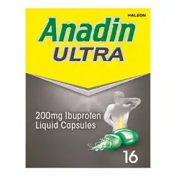 Tesco Anadin Ultra Ibuprofen Pain Relief Liquid Capsules 16s offer